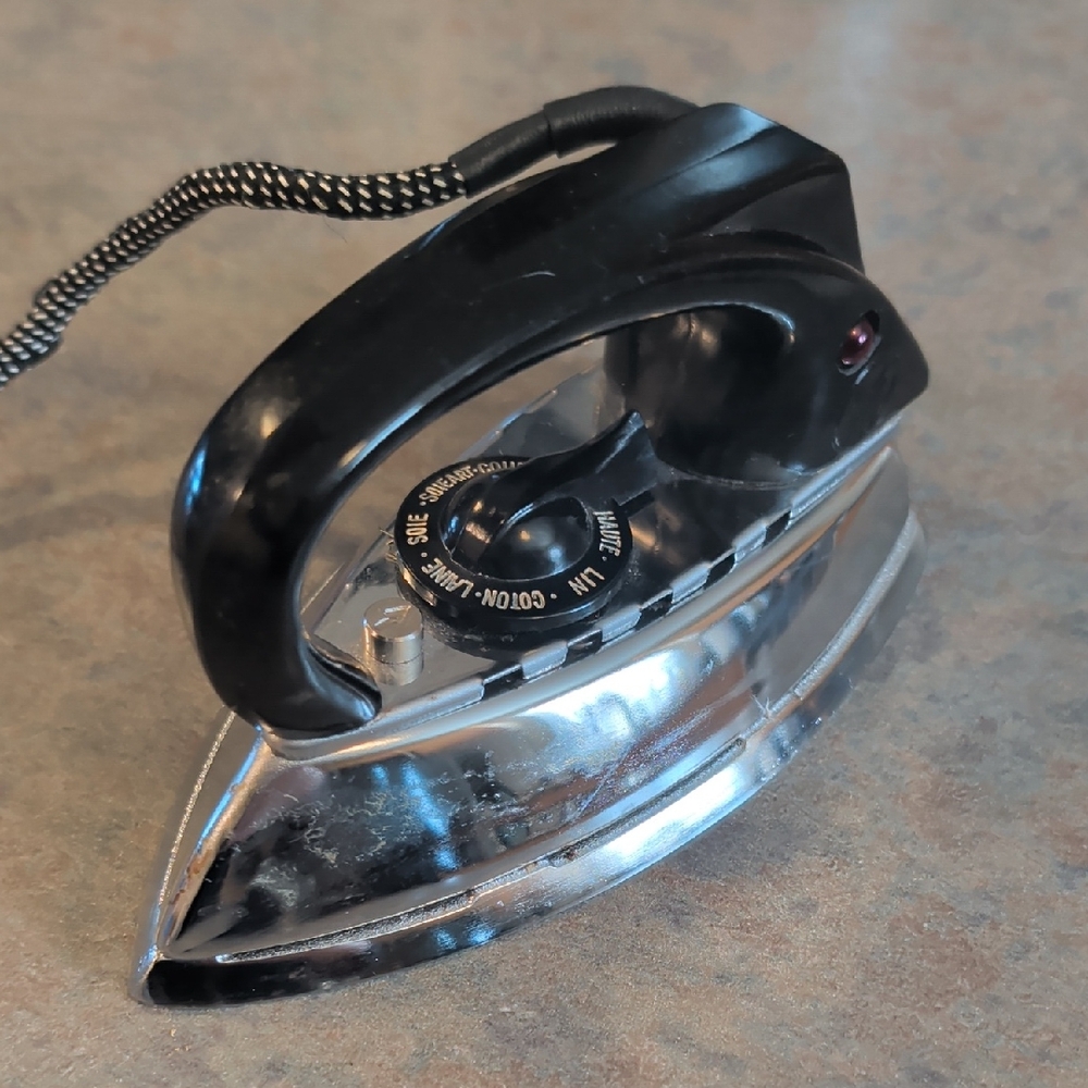 Vintage Working German Mini Travel Electric Iron By Zoeller